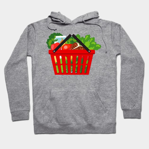 Food Delivery Basket Hoodie by SWON Design